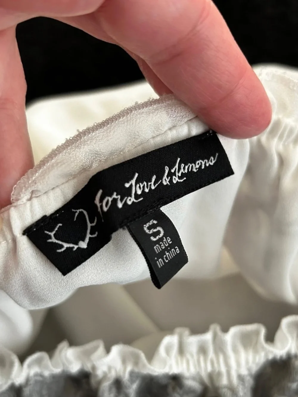 For Love & Lemons Womens White Embroidered Off The Shoulder Mini Dress Size S
